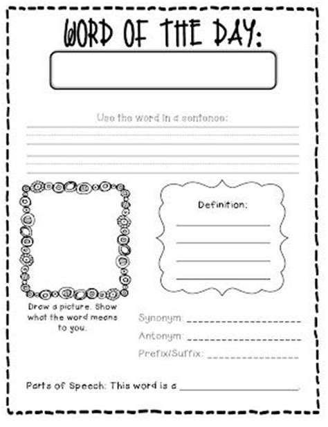 Word Of The Day Printable